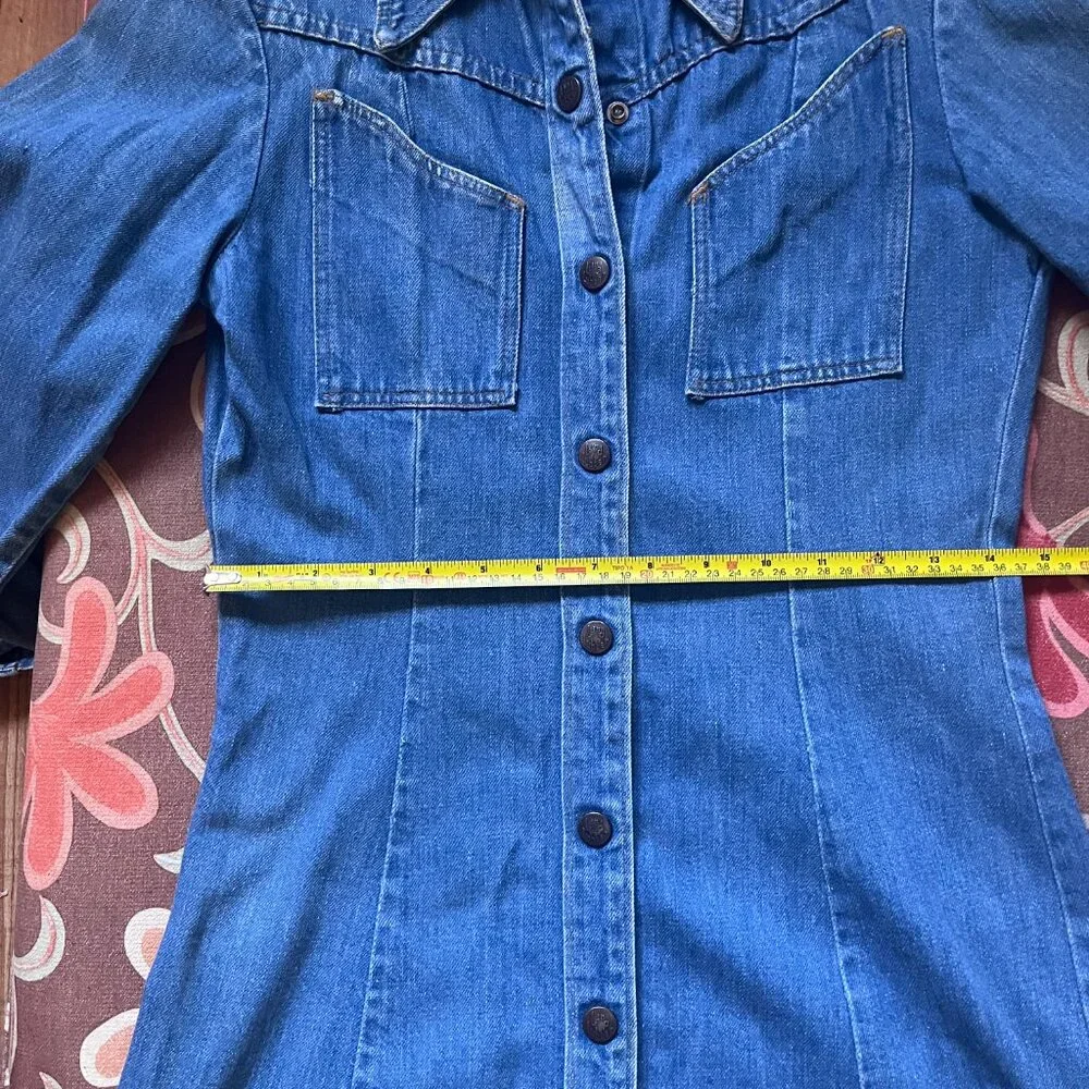 Vintage 1970s Landlubber Denim Dress - Picture 3 of 10